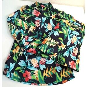 Tommy Bahama SET 1/4 Zip Shirt and Skort Racquet And Paddle Tropical Women's M